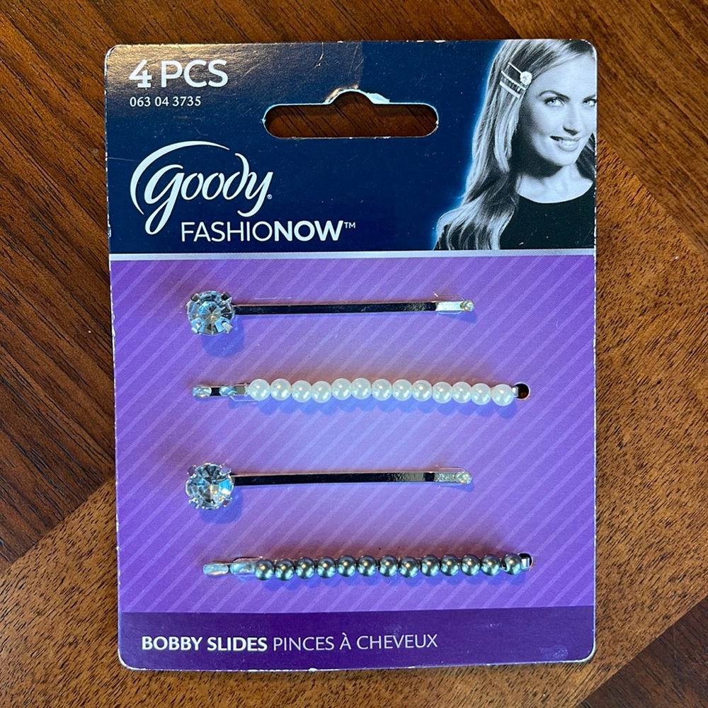 NEVER USED GOODY BOBBY SLIDES - PEARL & DIAMOND - SET OF 4